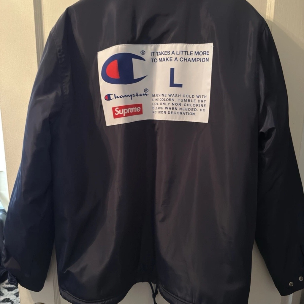 Champion X Supreme Black Fleece Jacket